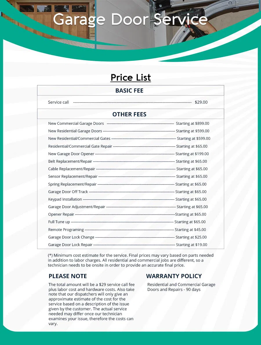 Central Garage Door Service St Petersburg, FL 727-388-2784